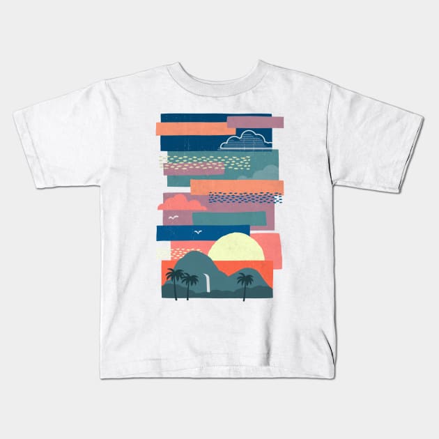 Tropical Skies Kids T-Shirt by TheChild